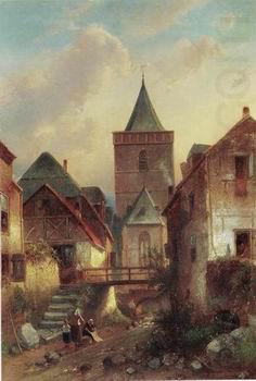 unknow artist European city landscape, street landsacpe, construction, frontstore, building and architecture. 105 china oil painting image